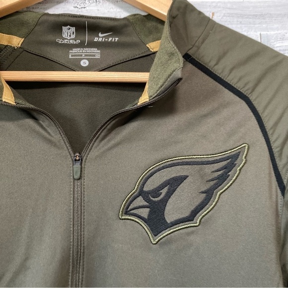 Nike NFL Salute To Service Arizona Cardinals Army Green 3/4 Zip Jacket NWOT - Picture 3 of 7